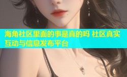 海角社区里面的事是真的吗 社区真实互动与信息发布平台